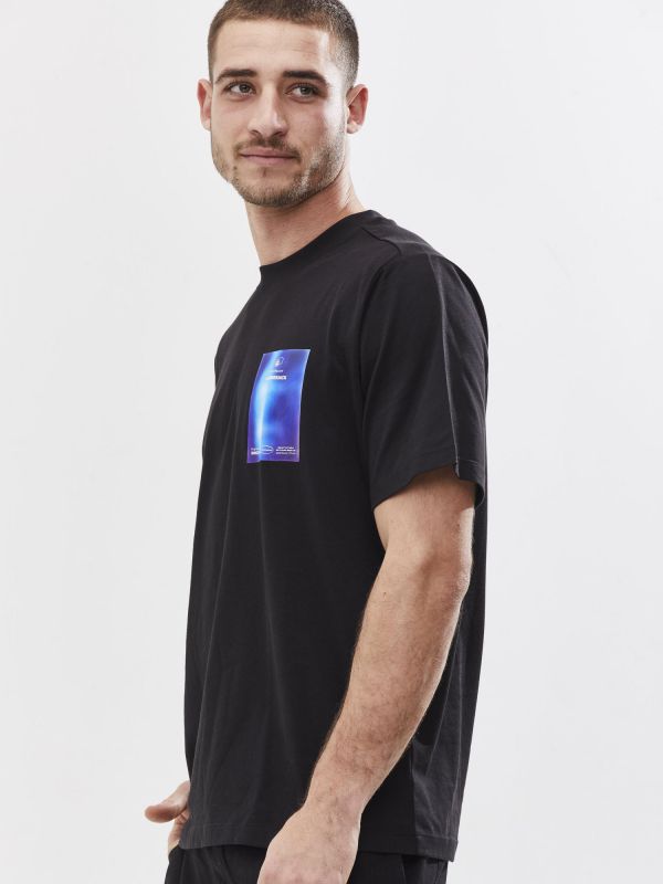 טי שירט עם הדפס דו צדדי לגברים