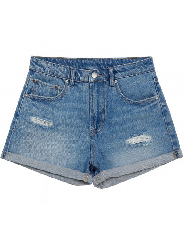 שורטס ג’ינס קצר עם קרעים לנשים