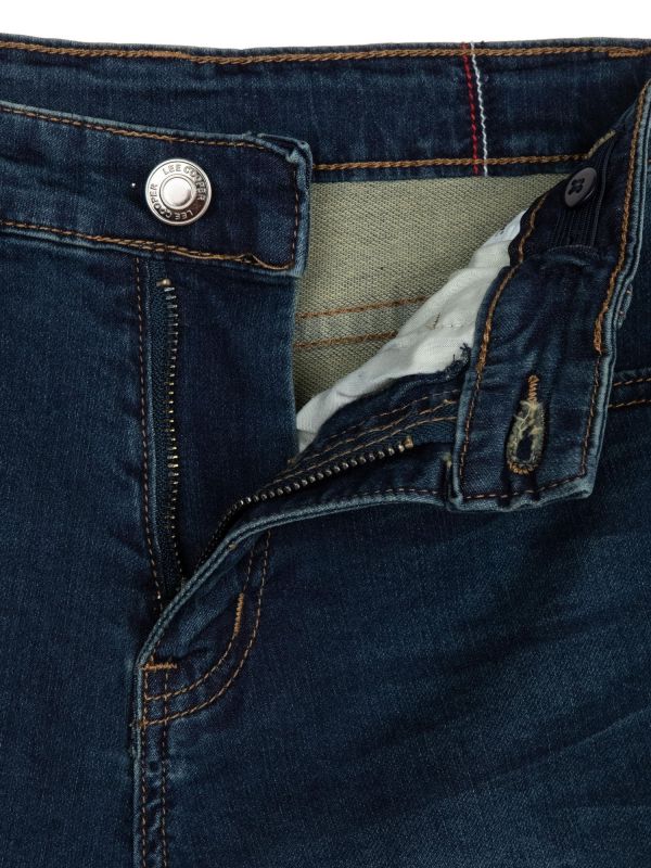 מכנסי ברמודה ג’ינס בצבע כחול כהה עם קיפול במכפלת לילדים