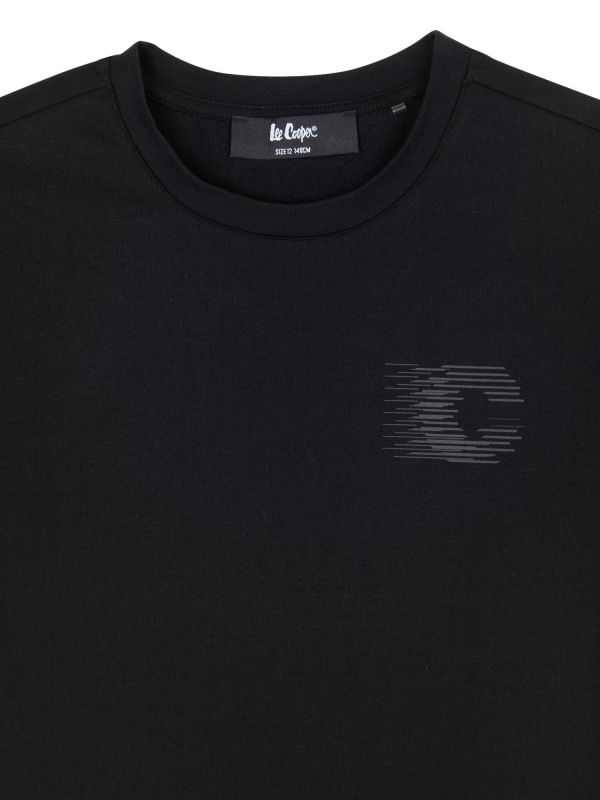 טי שירט עם הדפס גיאומטרי דו צדדי לילדים