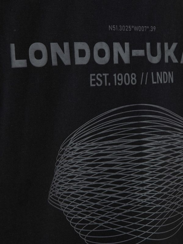 טי שירט עם הדפס גיאומטרי דו צדדי לילדים