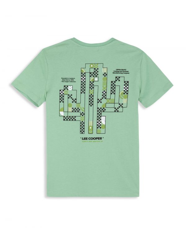 טי שירט עם הדפס דו צדדי בסטייל גיאומטרי לילדים