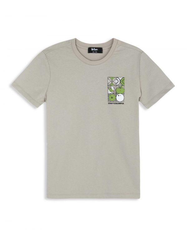 טי שירט עם הדפס דו צדדי בסטייל גיאומטרי לילדים