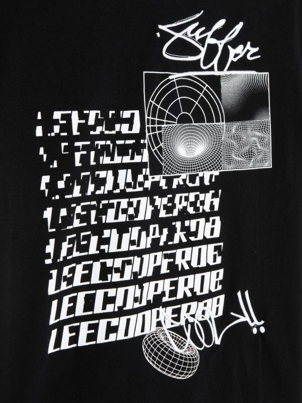 טי שירט עם הדפס בסטייל דיגיטלי לילדים