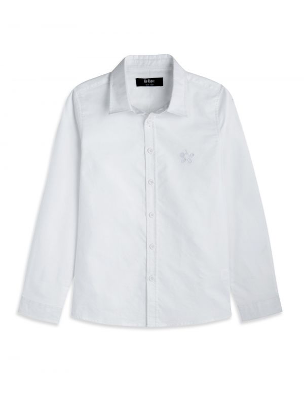 חולצה מכופתרת עם צווארון ושרוולים ארוכים לילדים