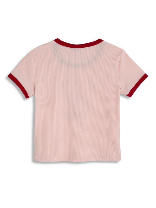 חולצת ריב עם הדפס לילדות