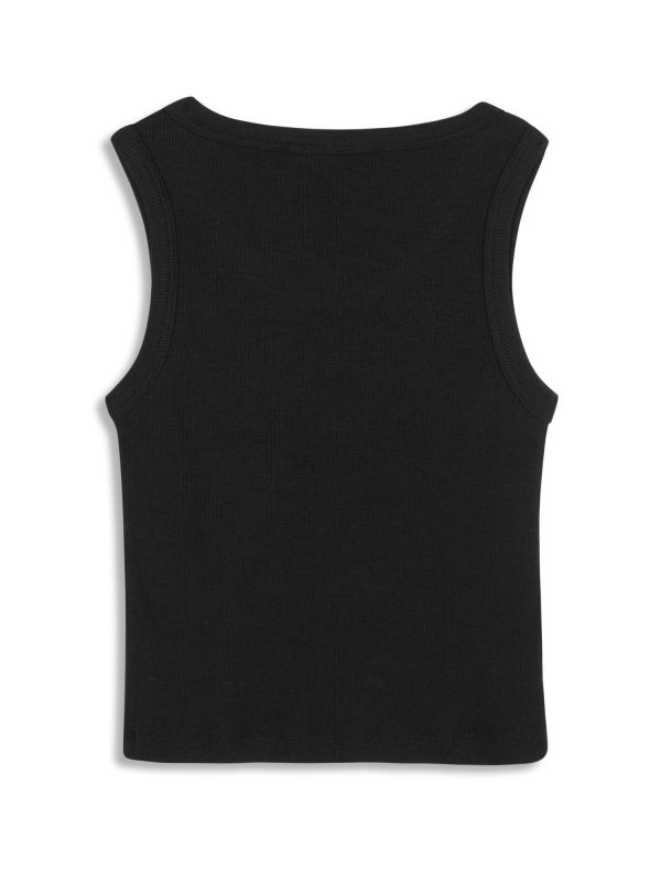 גופיית ריב עם הדפס לוגו לילדות