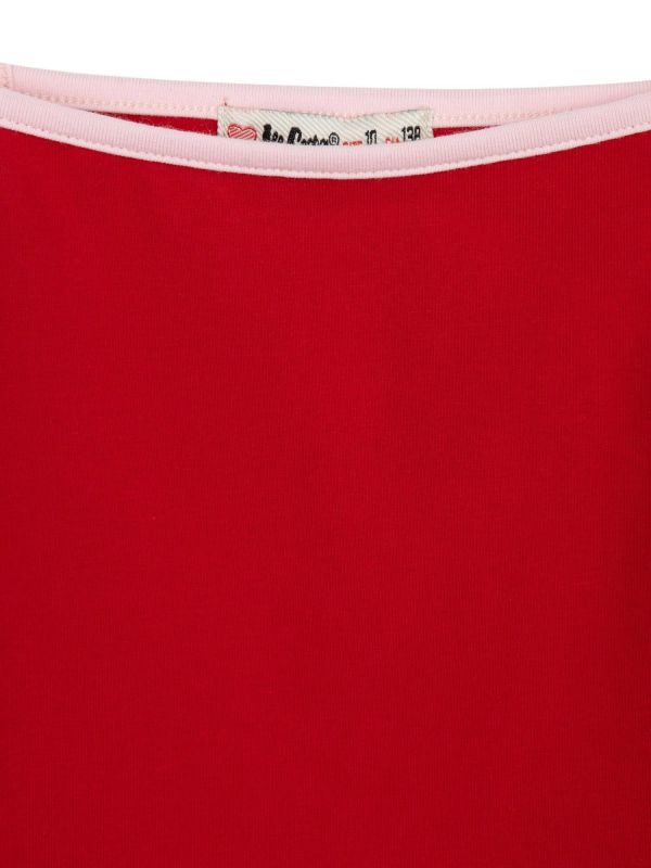 גופיית בטן מעוצבת בשני גוונים לילדות