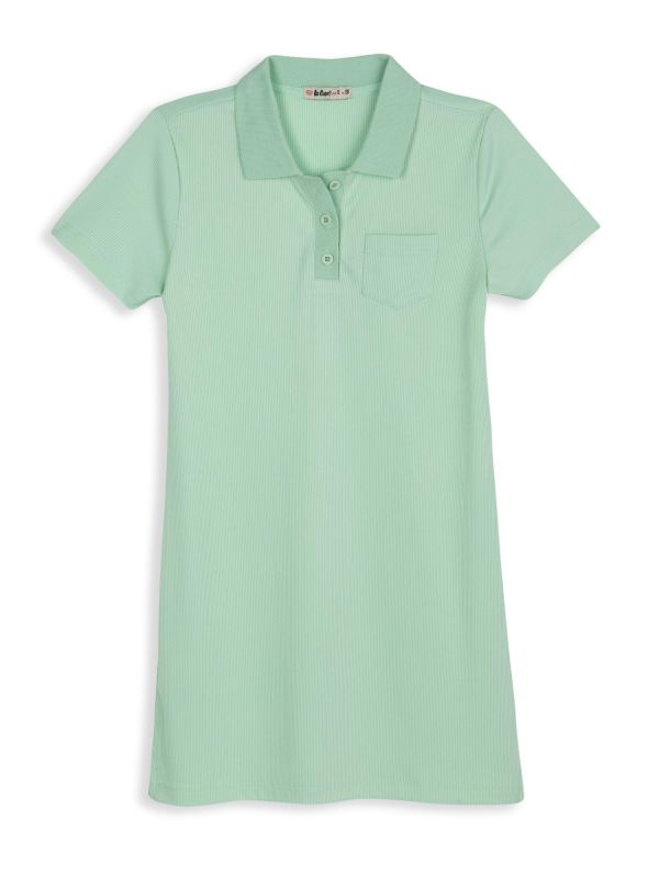 שמלת פולו קצרה לילדות מבד ריב