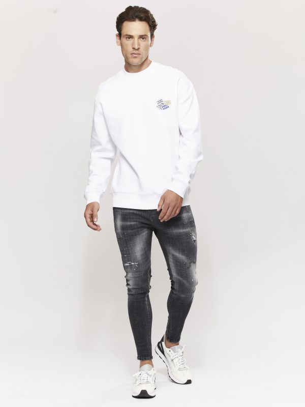 ג’ינס COLIN אפור עם קרעים לגברים