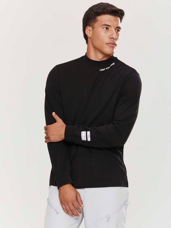 טי שירט ארוכה עם צווארון גולף לגברים