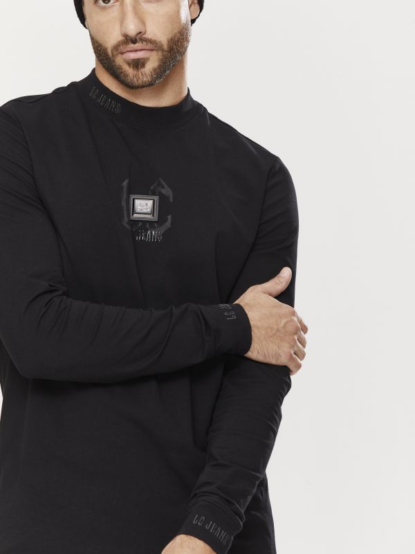 טי שירט ארוכה לגברים עם הדפס