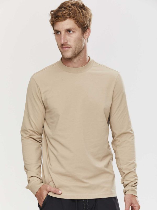 טי שירט עם שרוולים מודפסים לגברים