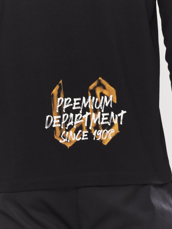 טי שירט עם הדפס דו צדדי לגברים