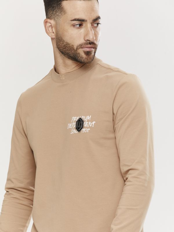 טי שירט עם הדפס דו צדדי לגברים