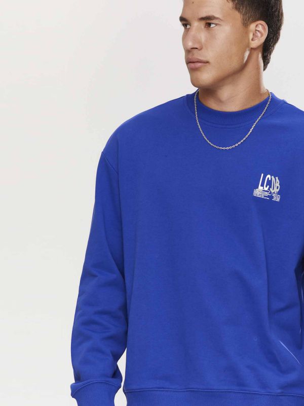 סווטשירט פרנץ’ טרי עם הדפס לגברים