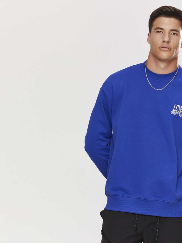 סווטשירט פרנץ’ טרי עם הדפס לגברים