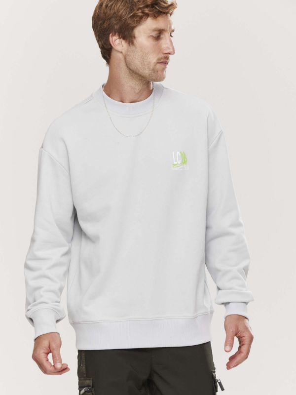 סווטשירט פרנץ’ טרי עם הדפס לגברים