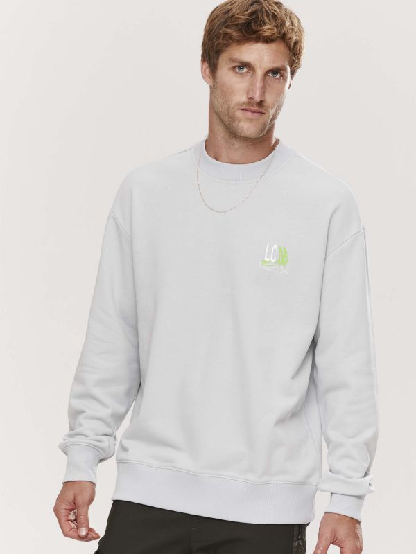 סווטשירט פרנץ’ טרי עם הדפס לגברים