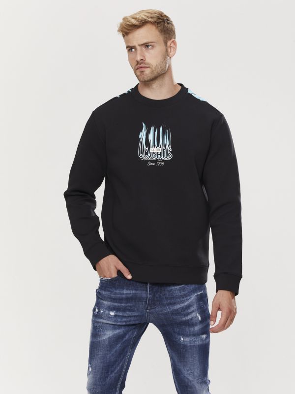 סווטשירט עם הדפס דו צדדי לגברים