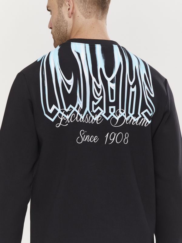 סווטשירט עם הדפס דו צדדי לגברים