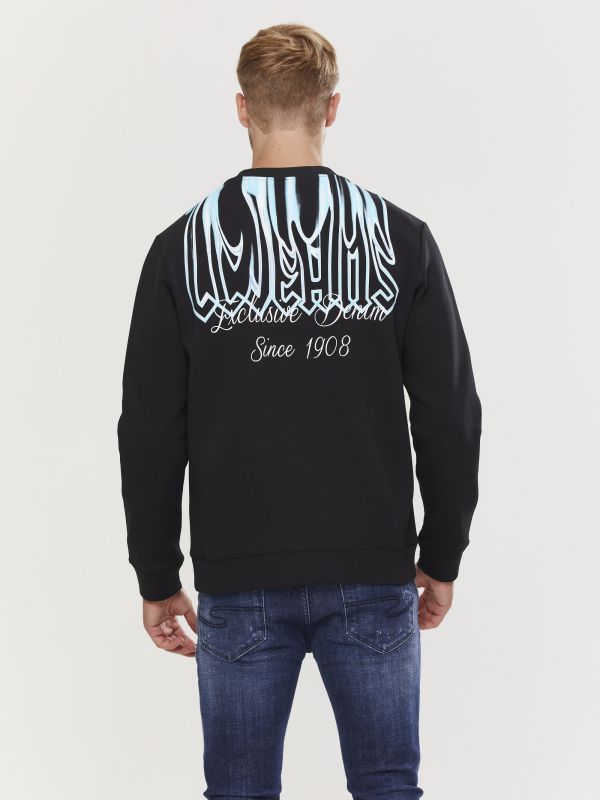 סווטשירט עם הדפס דו צדדי לגברים