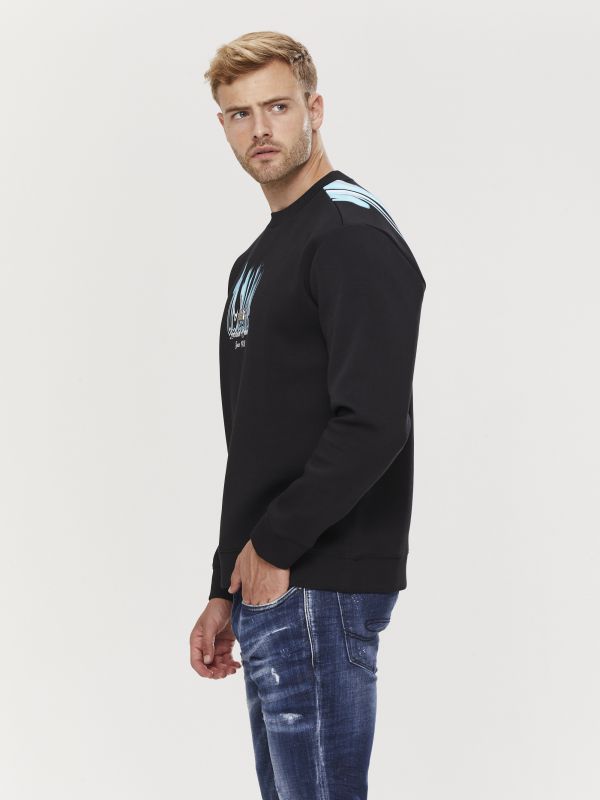 סווטשירט עם הדפס דו צדדי לגברים