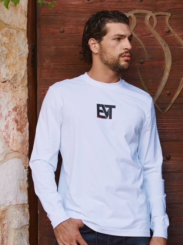 טי שירט ארוכה לגברים עם הדפס