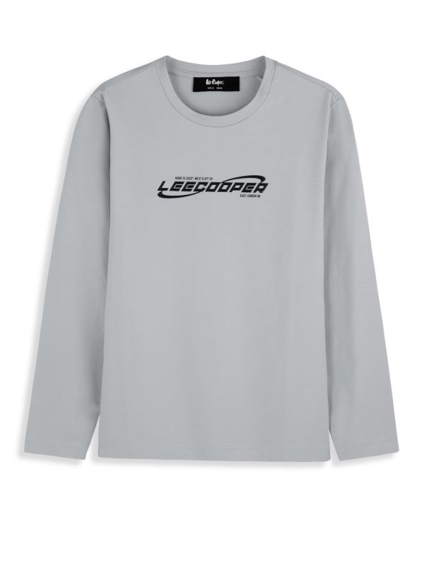 טי שירט שרוולים ארוכים עם הדפס לילדים