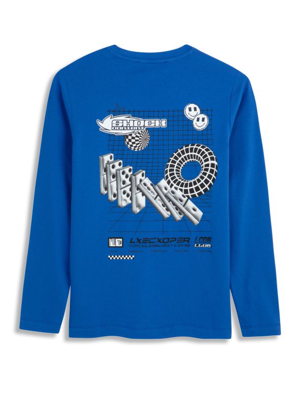 טי שירט רגלן עם הדפס דו צדדי לילדים