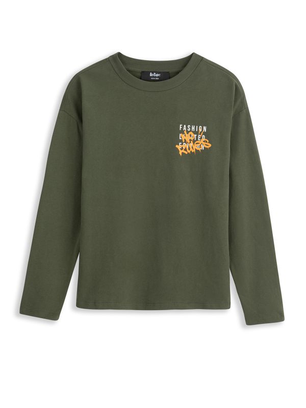 טי שירט כותנה עם הדפס דו צדדי לילדים