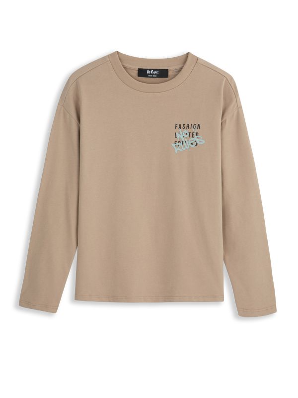 טי שירט כותנה עם הדפס דו צדדי לילדים