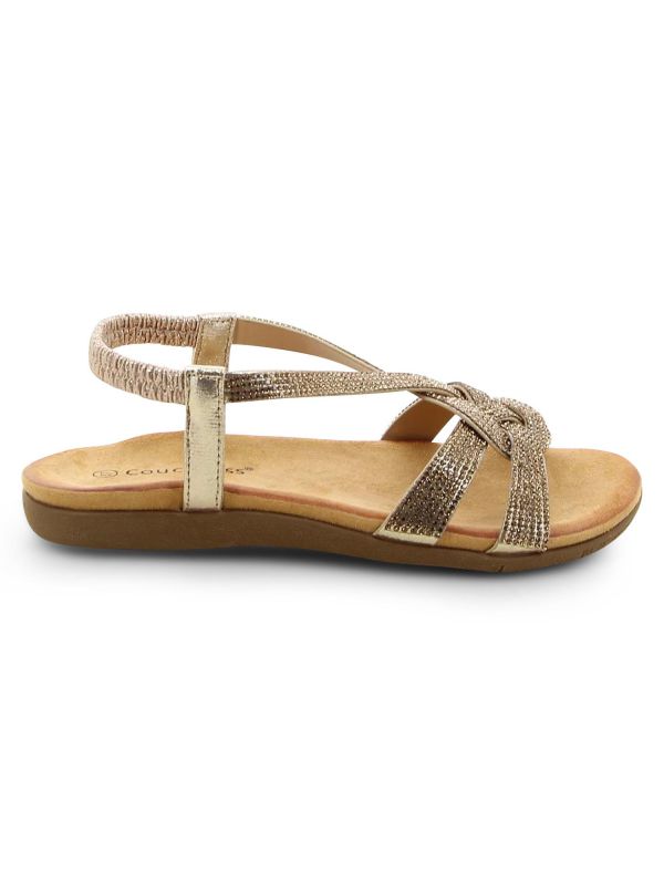 סנדלים נוחות לנשים בשילוב נצנצים