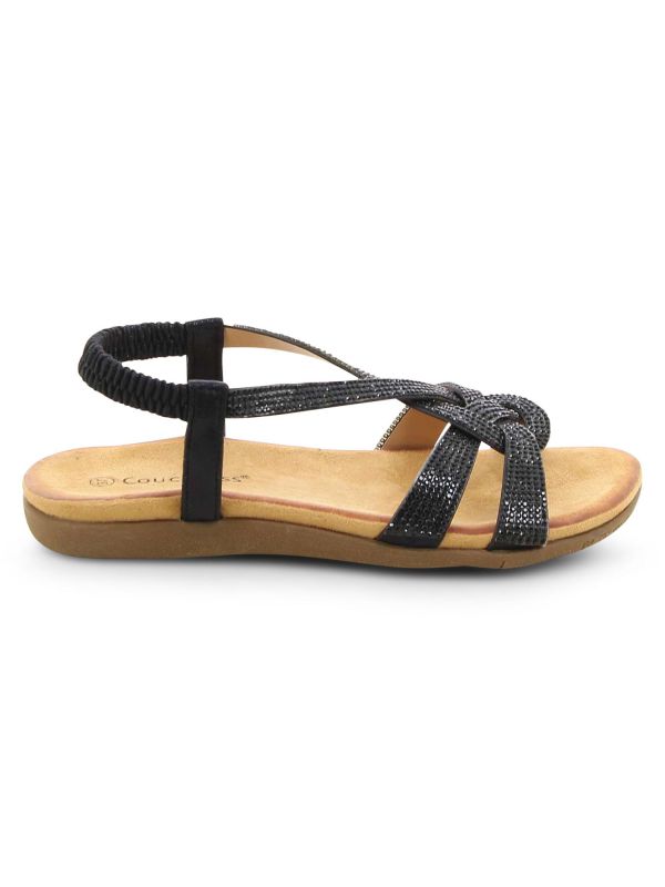 סנדלים נוחות לנשים בשילוב נצנצים