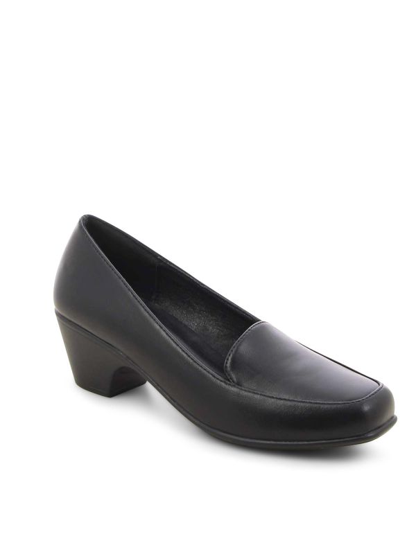 נעלי מוקסין עם עקב לנשים