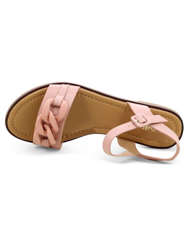 סנדלי רצועות עם שרשרת לנשים