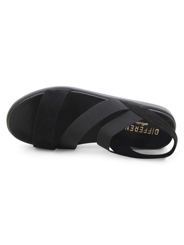 סנדלים שטוחים עם רצועות אלסטיות לנשים