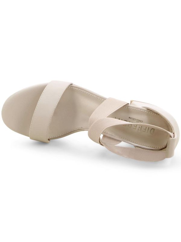 סנדלי עקב עם רצועה אלסטית לנשים