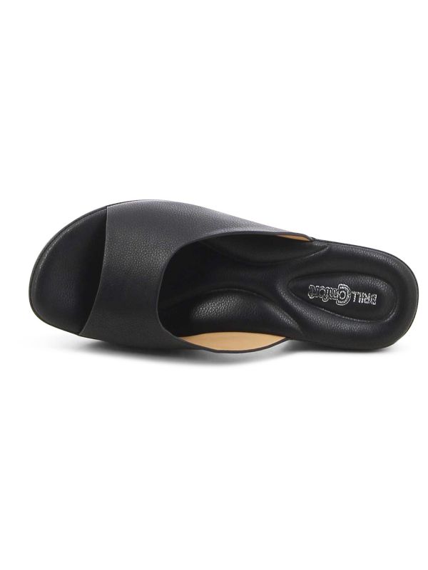 כפכפי עקב עם רצועה מעוגלת לנשים