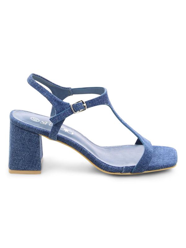 סנדלי עקב ג’ינס לנשים