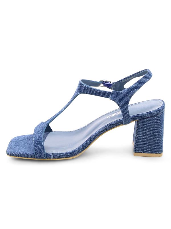 סנדלי עקב ג’ינס לנשים