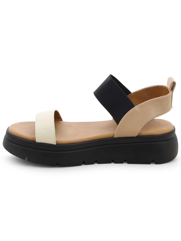 סנדלי רצועות בז’ לנשים