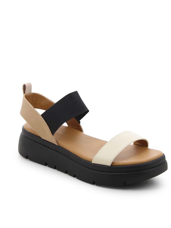 סנדלי רצועות בז’ לנשים