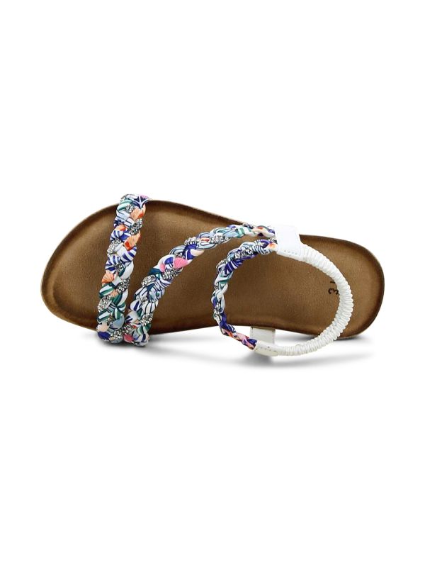 סנדלים פרחוניים לילדות