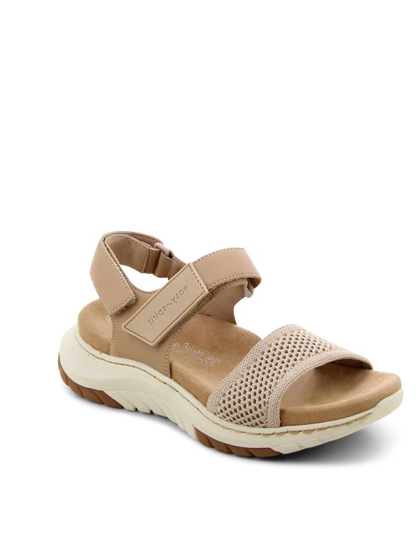 סנדלי נשים מבד אוורירי עם רצועות וולקרו