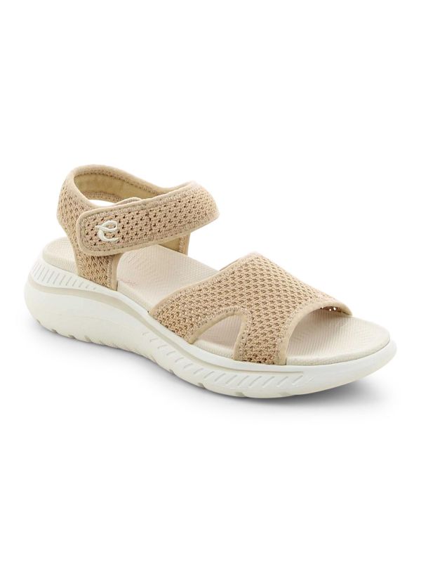 סנדלי רצועות לנשים מבד מחורר