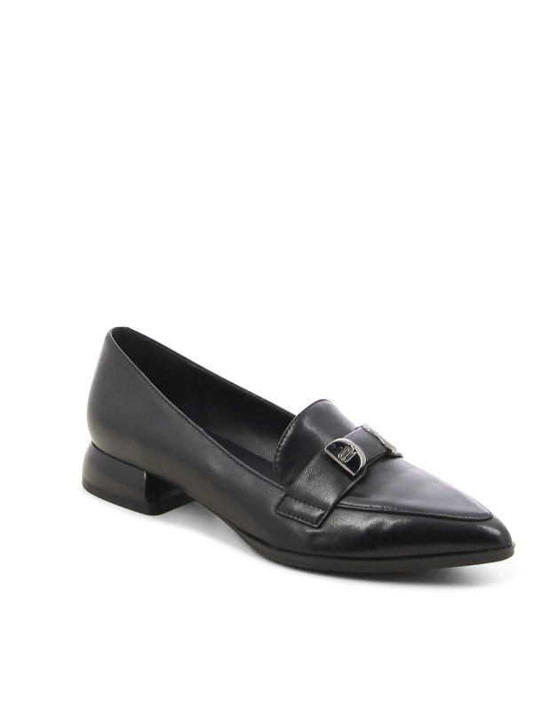 נעלי מוקסין שטוחות עם קישוט מוזהב