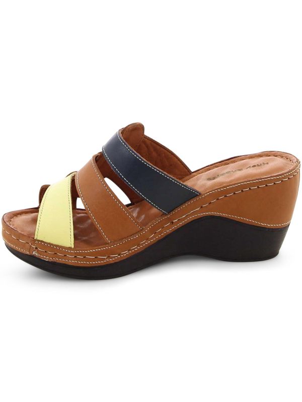 כפכפי נשים עם עקב רוקי ורצועות