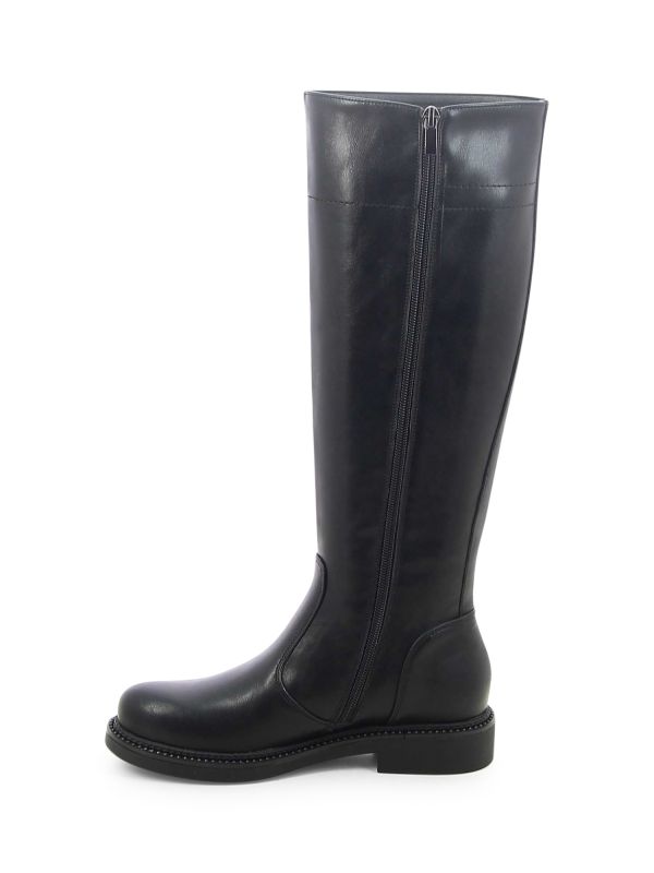 מגפי רכיבה גבוהים עם ניטים לנשים