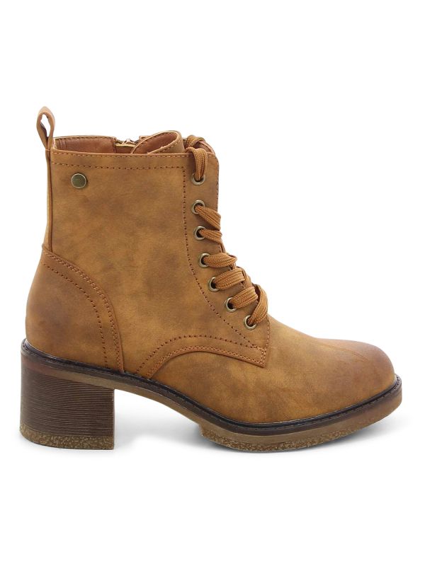 מגפוני עקב עם שרוכים לנשים